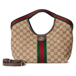tessuto GG beige e marrone