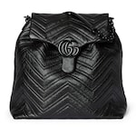 GG Marmont medium backpack in black leather | GUCCI® US