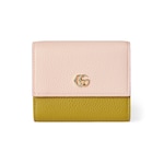 pink and yellow leather
