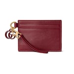 Card case with Double G and butterfly charm