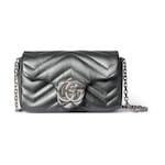 dark grey lamé leather