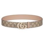 beige GG Supreme and pink leather