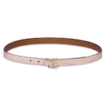 pink GG and brown leather