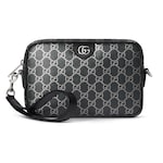 tejido con GG negro y plateado