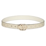 GG Supreme blanc et cuir