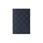 Blue interior GG passport case in dark blue GG Supreme | GUCCI® US