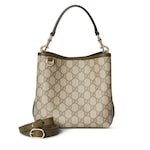 beige and brown GG fabric