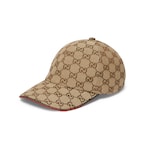 GG canvas baseball cap in beige and dark brown | GUCCI® US display picture 1