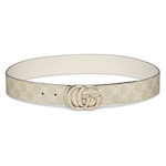 GG Supreme blanc et cuir