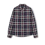 タータンチェック コットンジャカード パデッドシャツ ・マルチカラー