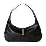 black hand-treated leather