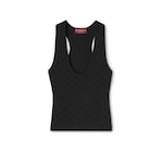 Elastic GG jacquard tank top in black | GUCCI® US