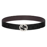 black Gucci Signature/brown leather