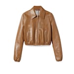 Leather jacket with Gucci logo