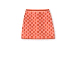 GG fine cotton jacquard skirt in orange and ivory | GUCCI® US