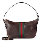 brown hand-treated leather