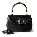 black hand-treated leather