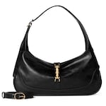 black hand-treated leather