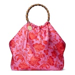 fuchsia and multicolor silk