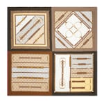 marron foncé et beige