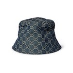 GG cotton denim bucket hat in blue | GUCCI® US