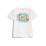 チルドレンズ〕プリント コットン Tシャツ ・ホワイト | GUCCI公式