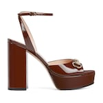 cuir verni marron foncé