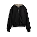 リバーシブル コットンキャンバス ジップジャケット ・ブラック