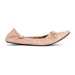 pink beige leather