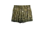 dark green and beige