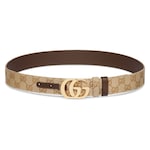 sandfarbener GG Canvas und Leder