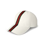 Cotton baseball hat with Web in white | GUCCI® US