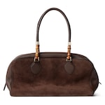 dark brown suede