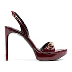 cuir verni bordeaux