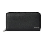 GUCCI ロゴ ジップアラウンドウォレット ・ブラック レザー | GUCCI公式