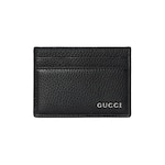 Card case with Gucci logo in black leather | GUCCI® US