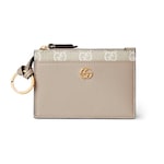 beige leather, GG Supreme
