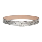 silver python leather