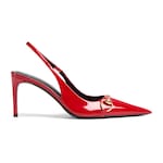 red patent leather