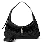 black GG chenille velvet