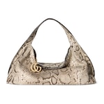 beige python leather