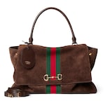 dark brown suede