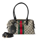 beige and black GG canvas