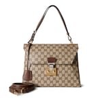 beige and dark brown GG canvas