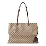 beige and dark brown GG canvas