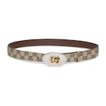 beige and dark brown GG canvas