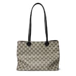 beige and black GG canvas