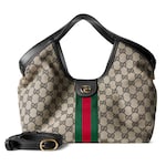 tessuto GG beige e nero