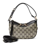 beige and black GG canvas