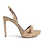 tessuto GG sabbia e marrone